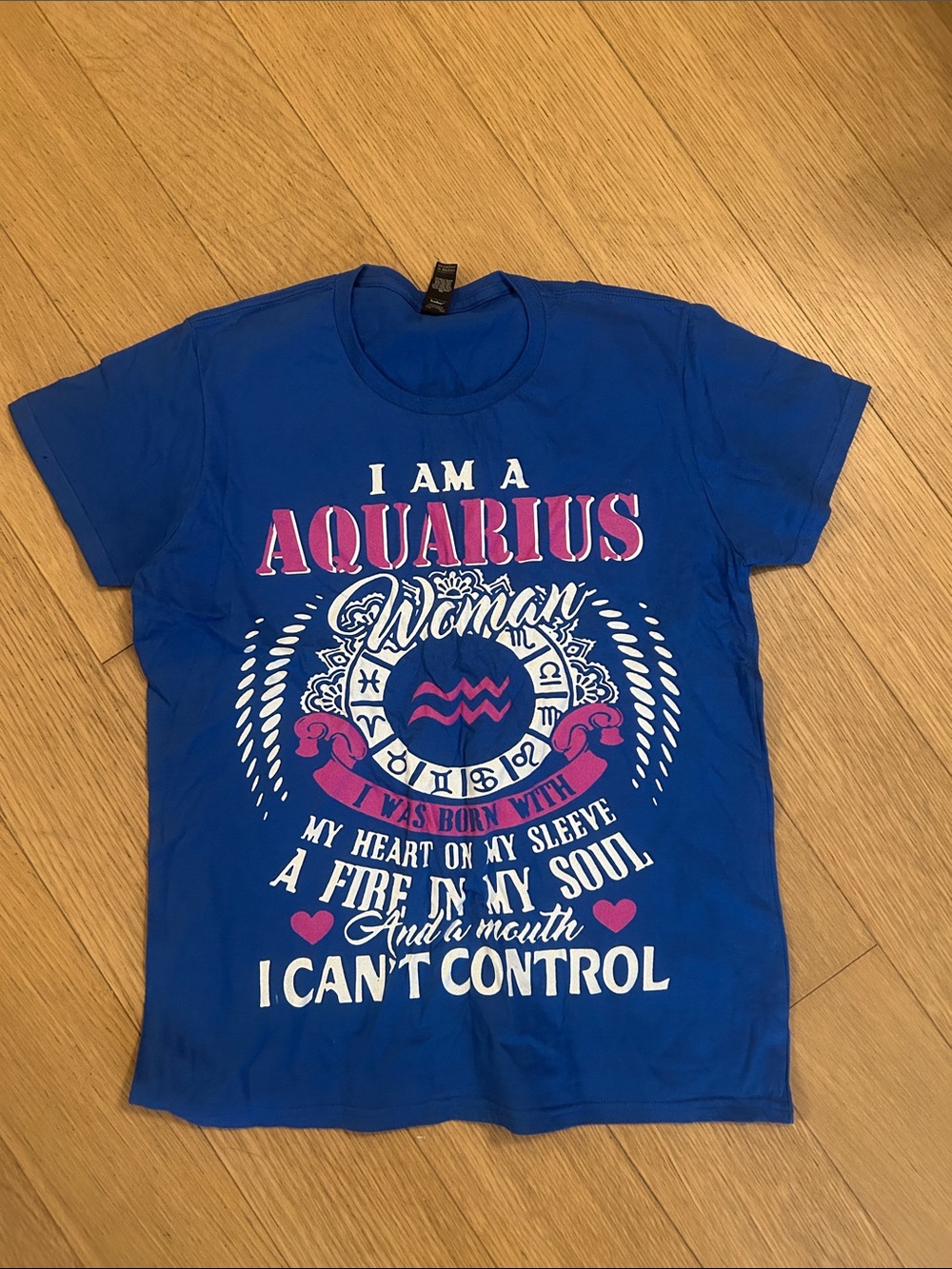 Bold Royal Blue Aquarius Graphic Tee